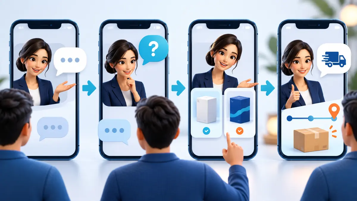 Etapas de uma conversa de vendas organizada pelo celular